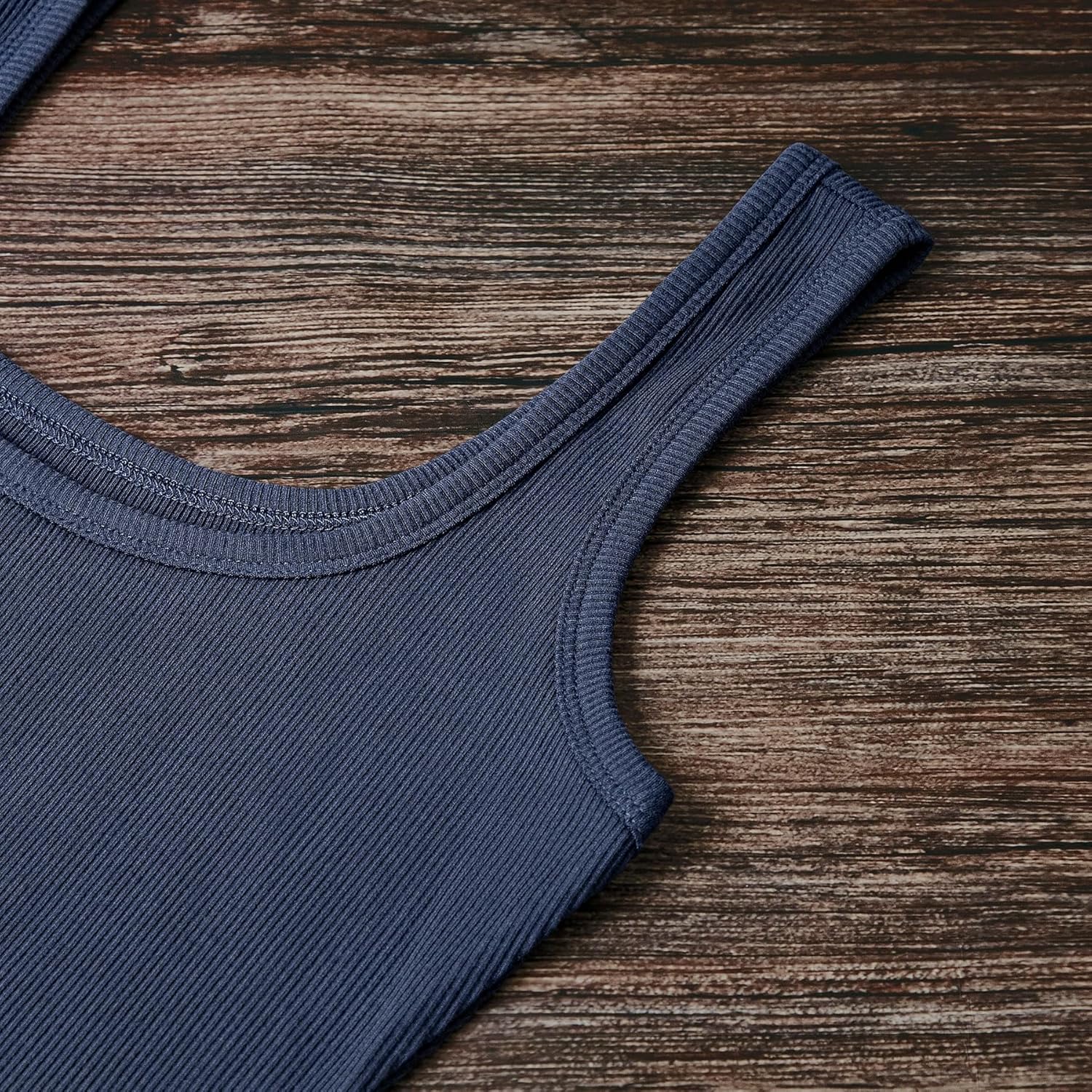 3 Pack Women’s Square Neck Tank Tops Kinnted Ribbed Crop Tops Sleeveless Workout Shirts Summer Clothes - Image 3