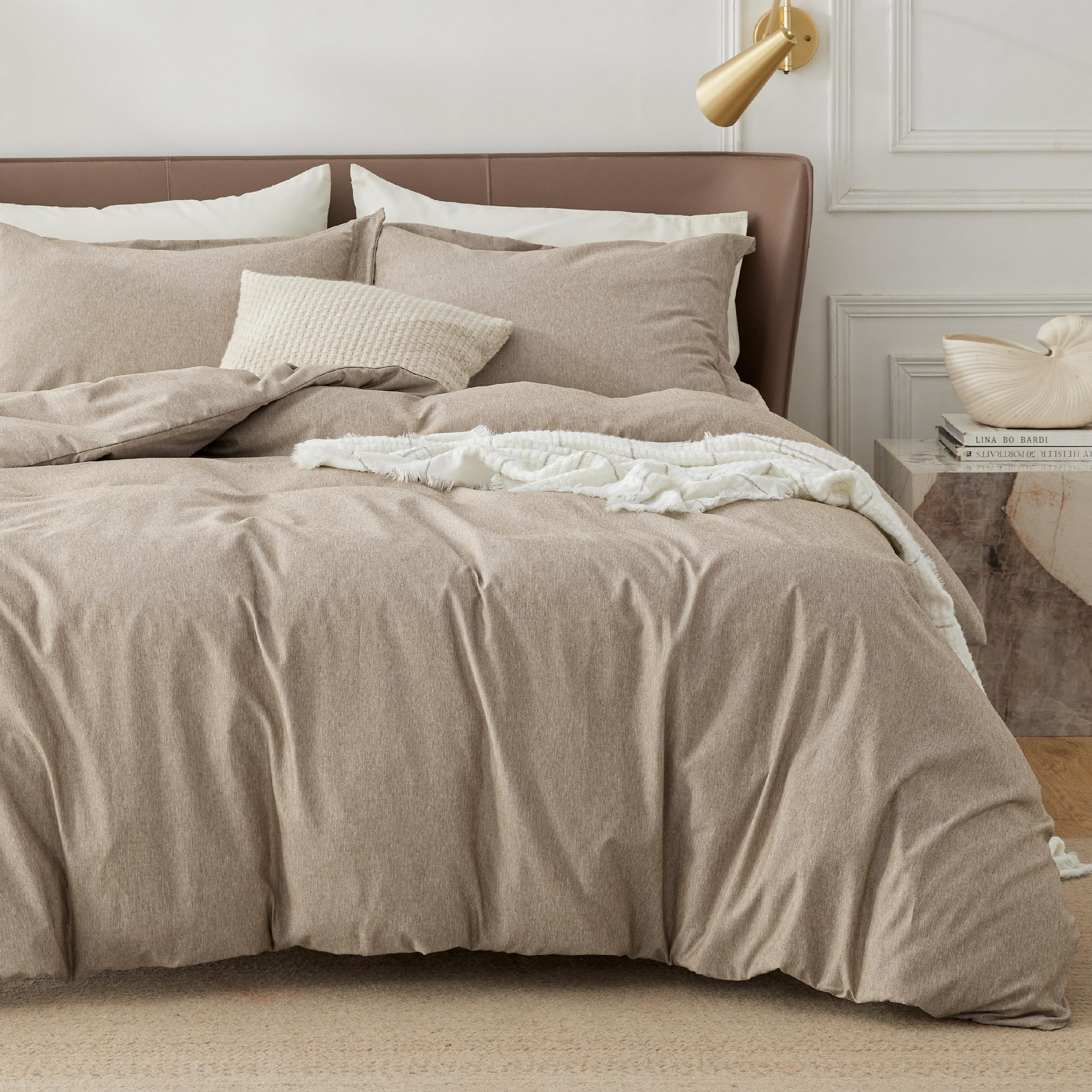 Bedsure Bison Duvet Cover Full Size - Super Soft Cationic Dyed Duvet Cover for Kids with Zipper Closure, 3 Pieces, No Comforter(Full, 80"x90")