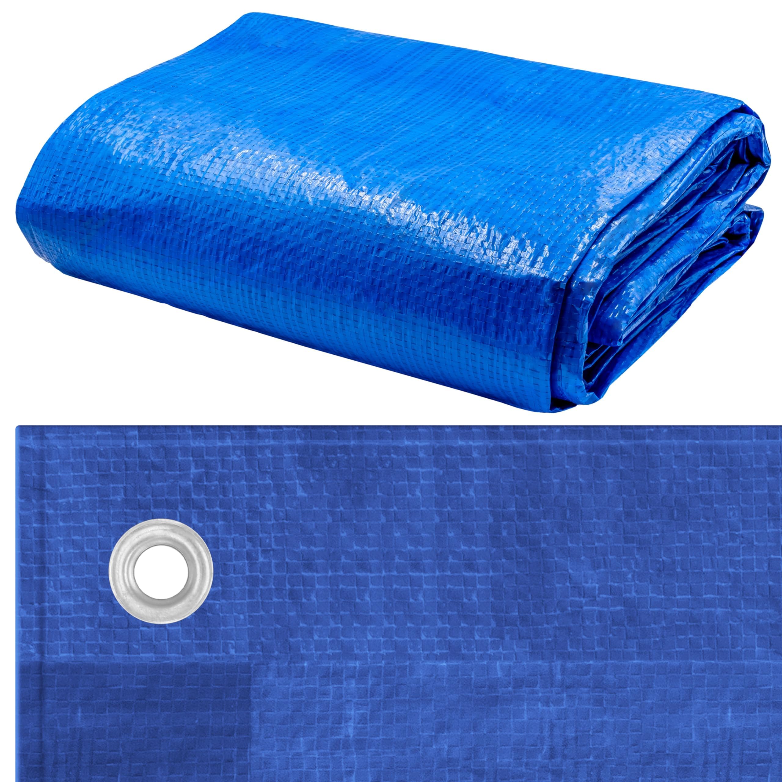 KNM Trade Bâche 8x12m 60g/m² Polypropylène Œillets Bleu