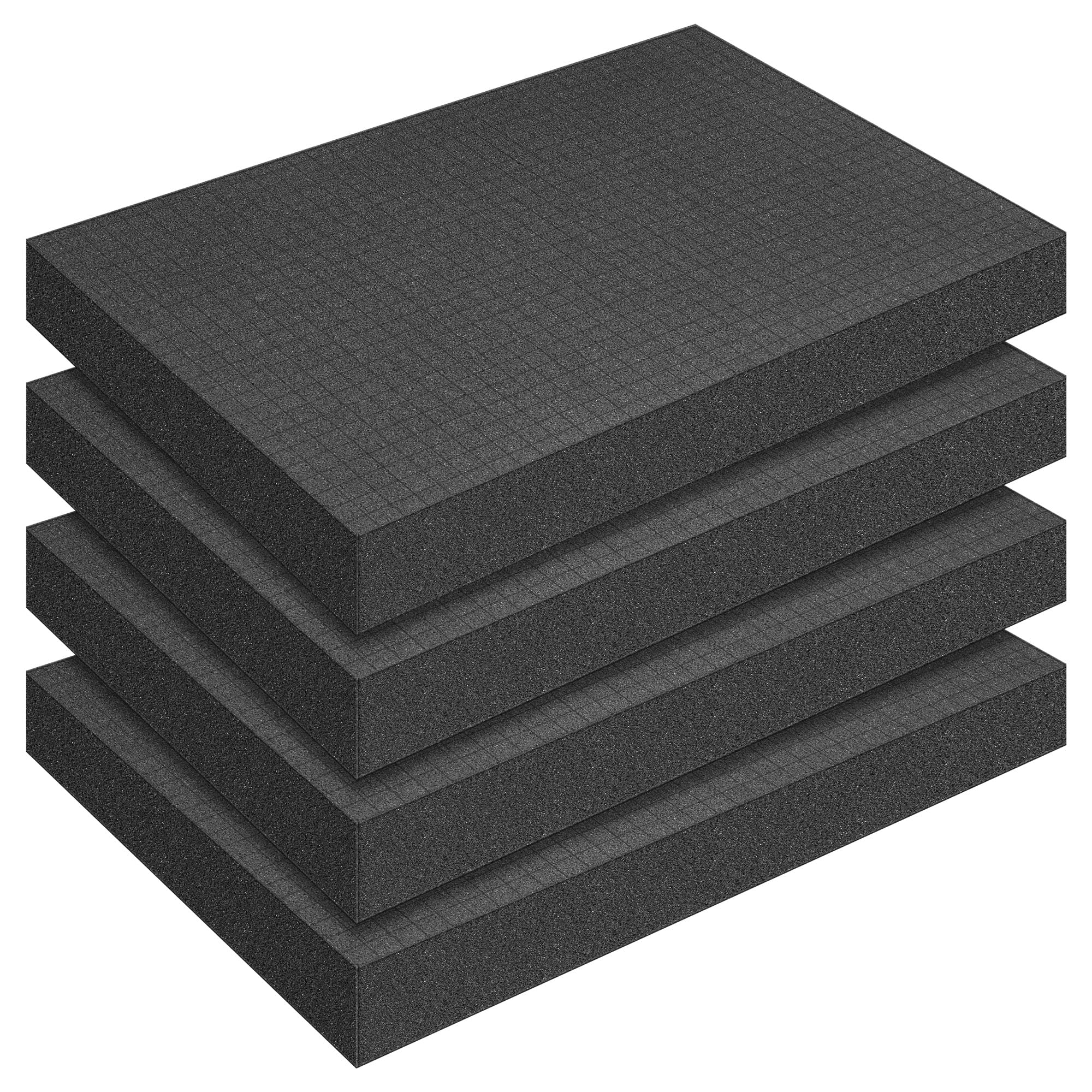 Pameil 4 sztuki pianki 400 x 300 mm, przycięta pianka rastrowa, walizka na narzędzia, walizka na aparat, pianka (4 sztuki, 40 x 30 x 5 cm)