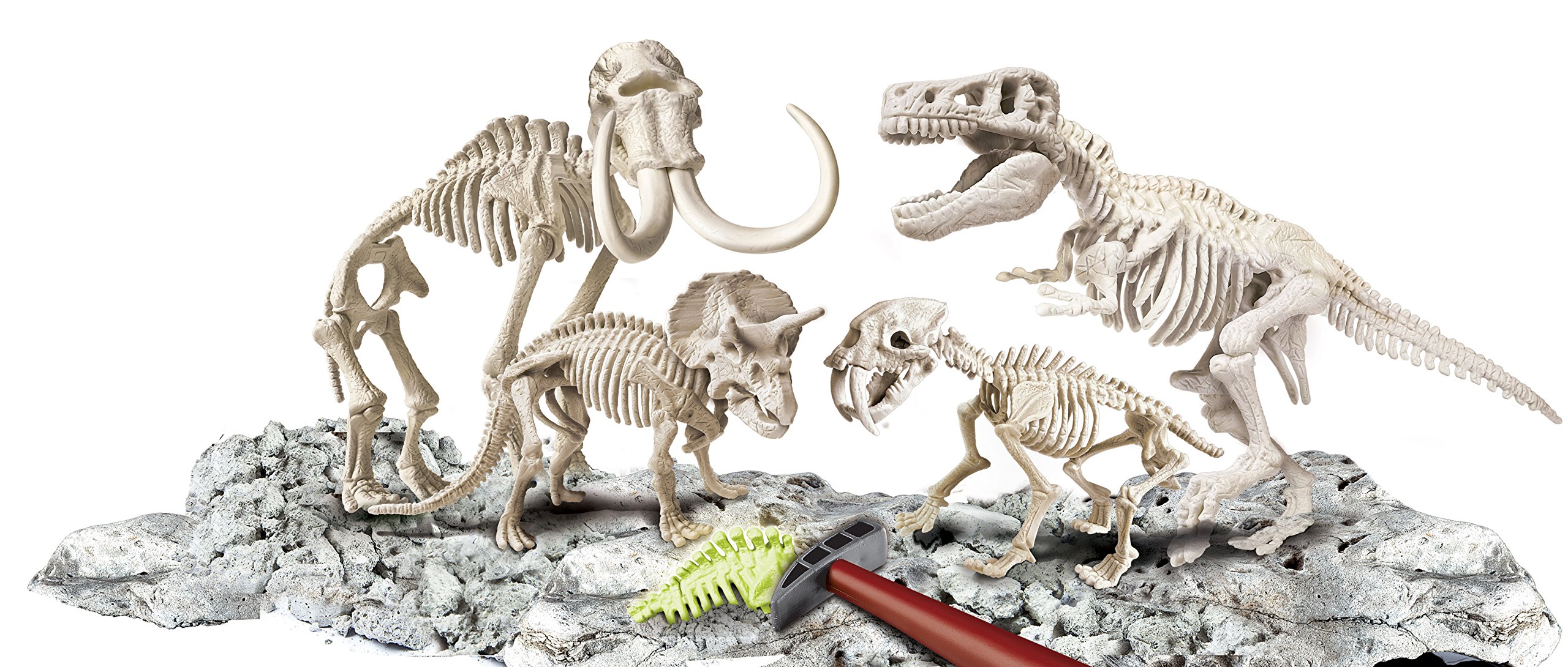 Clementoni-55110 - Arqueojugando Depredadores y Presas - Juego científico para excavar y Montar Dinosaurios a Partir de 7 años