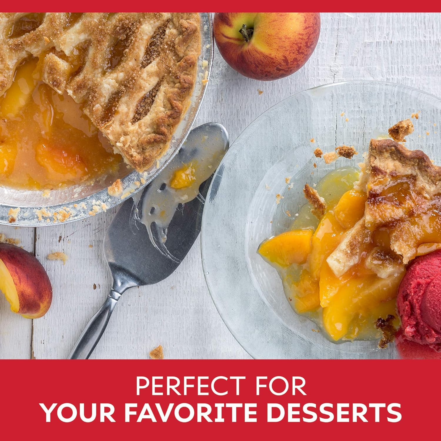 Duncan Hines Comstock Peach Pie Filling and Topping, 21 oz. (Pack of 8)