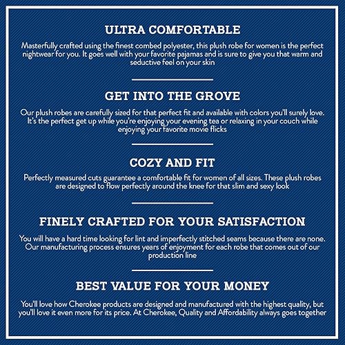 Miniatura 4 de Cherokee - Bata para dormir de poliéster de felpa para mujer