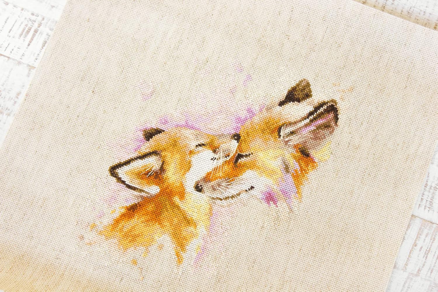 Cross Stitch Kit Luca-S - Foxes B2312
