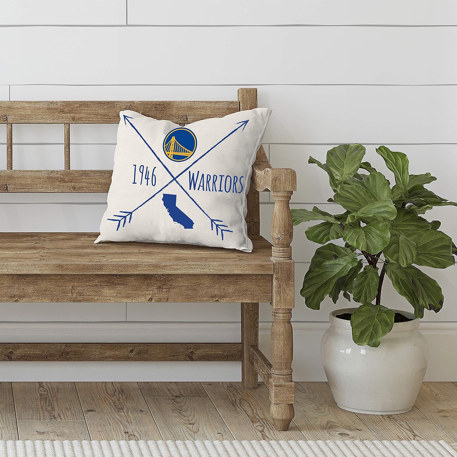 Pegasus Sports Officially Licensed NBA Cross Arrow Decorative Throw Pillow, 18" x 18"
