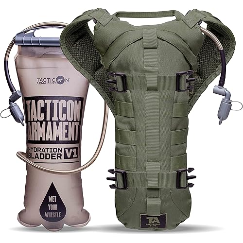 TACTICON Hydropack Elite | Tactical Bare Body Hydration Pack | Combat Veteran Owned Company | All Day Water Source | Hiking & Outdoor Bag | 3L Pocket