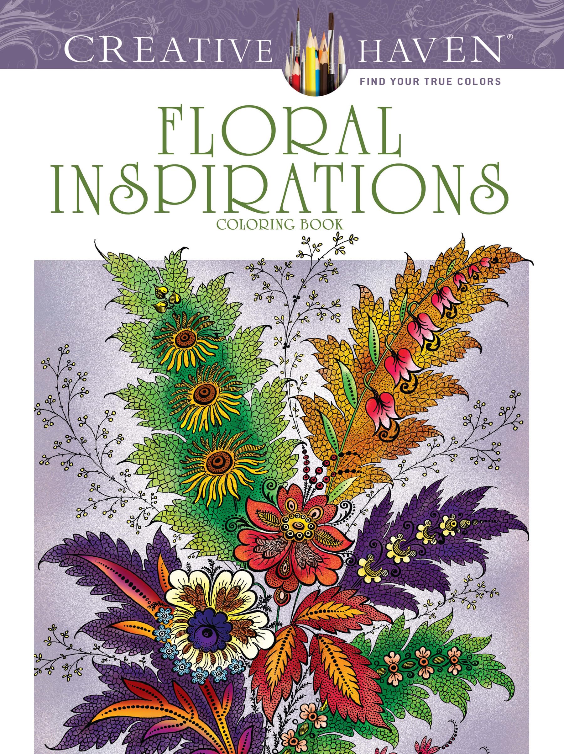 Amazon.com: Creative Haven Floral Inspirations Coloring Book (Adult ...