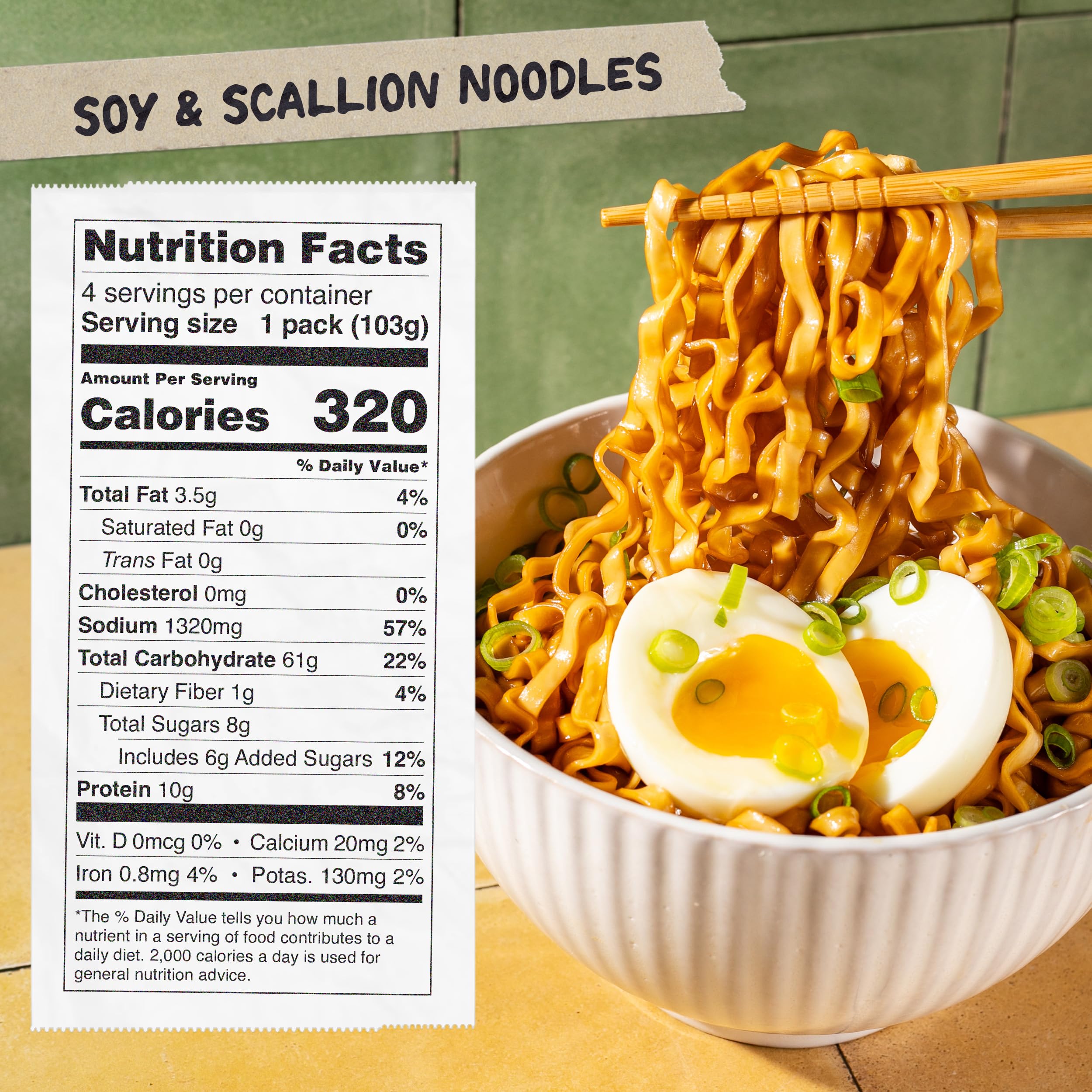Momofuku Soy and Scallion Ramen Noodles by David Chang 4 Pack of Restaurant Quality Air-Dried Instant Noodles Now — view 2
