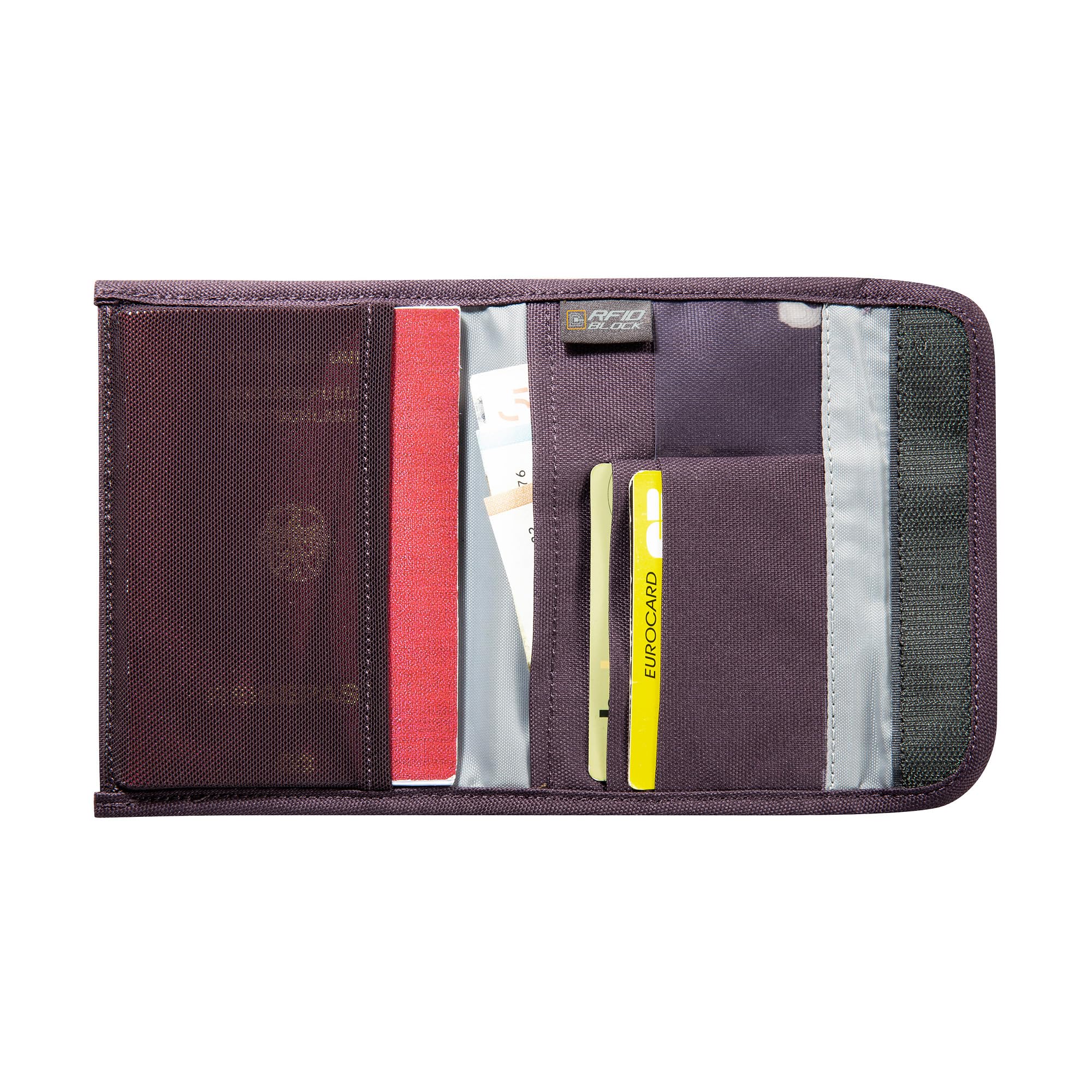 Tatonka Etui na paszport Safe RFID B – torba na dokumenty z blokerem RFID z certyfikatem TÜV – 10,5 x 14,5 x 1 cm, Midnight Plum, 10,5 x 14,5 x 1 cm, Portfel z blokadą RFID