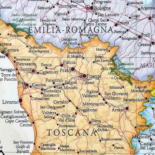 Miniatura 5 de Maps International - Mapa de Italia - Póster clásico de mapa de Italia - Laminado de una sola cara - 16.5 x 23.4 pulgadas