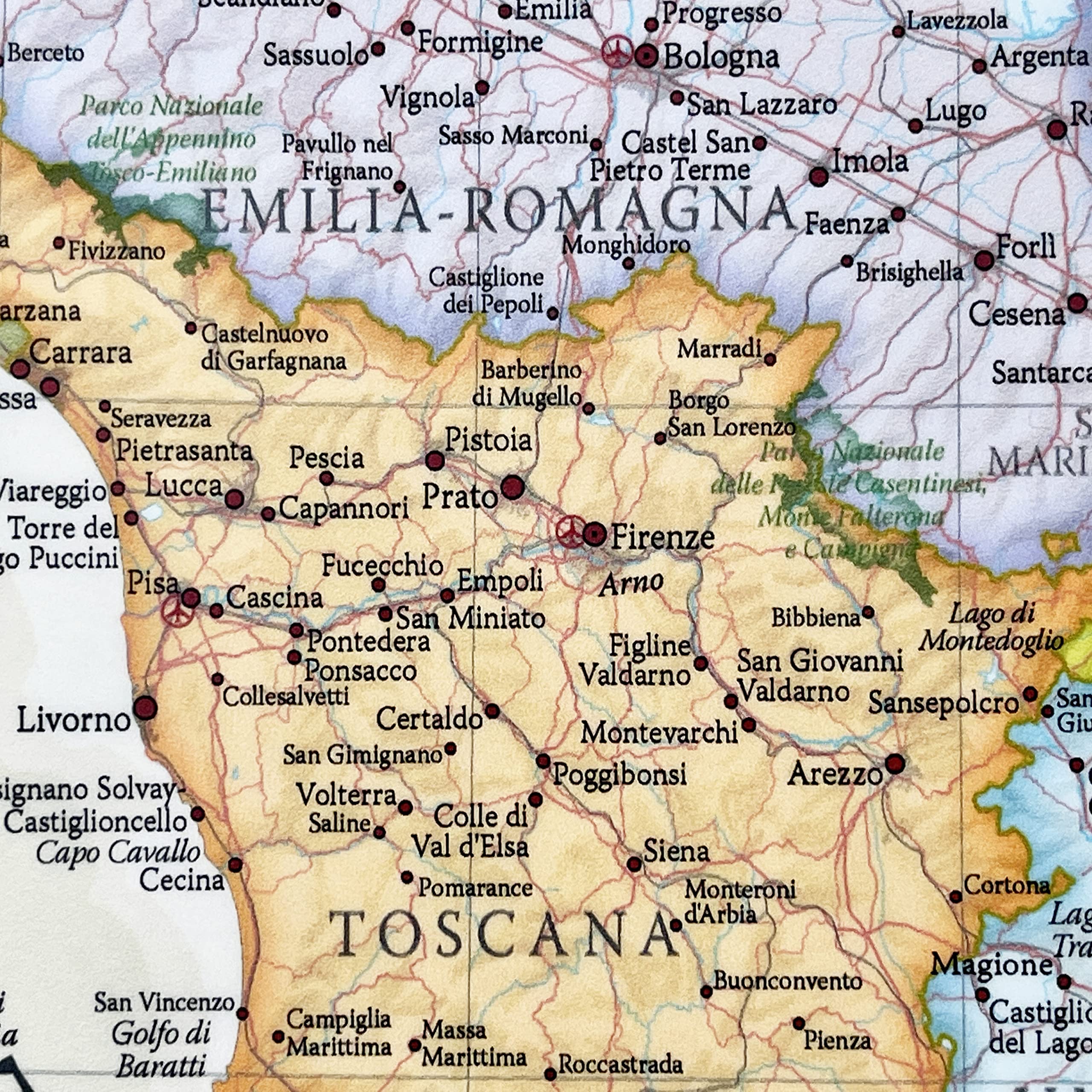 Maps International - Mappa del mondo + Offerta Gratuita una Mappa Italia - stile classico - Laminato