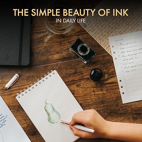 Miniatura 7 de Wordsworth and Black - Botella de tinta para pluma estilográfica (1.7 onzas líquidas), edición de lujo, color verde carreras, tinta embotellada