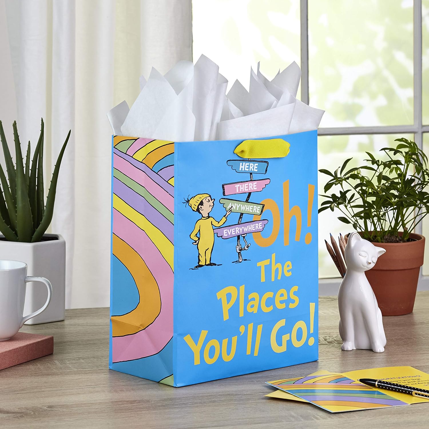 Flаѕh Sаlе Buу 1 gеt 1 Hallmark 13 Large Dr. Seuss Graduation Gift Bag with Tissue Paper and Graduation Card (Oh! the Places You'll Go!) for High School, Kindergarten, College, Nursing School Grads
