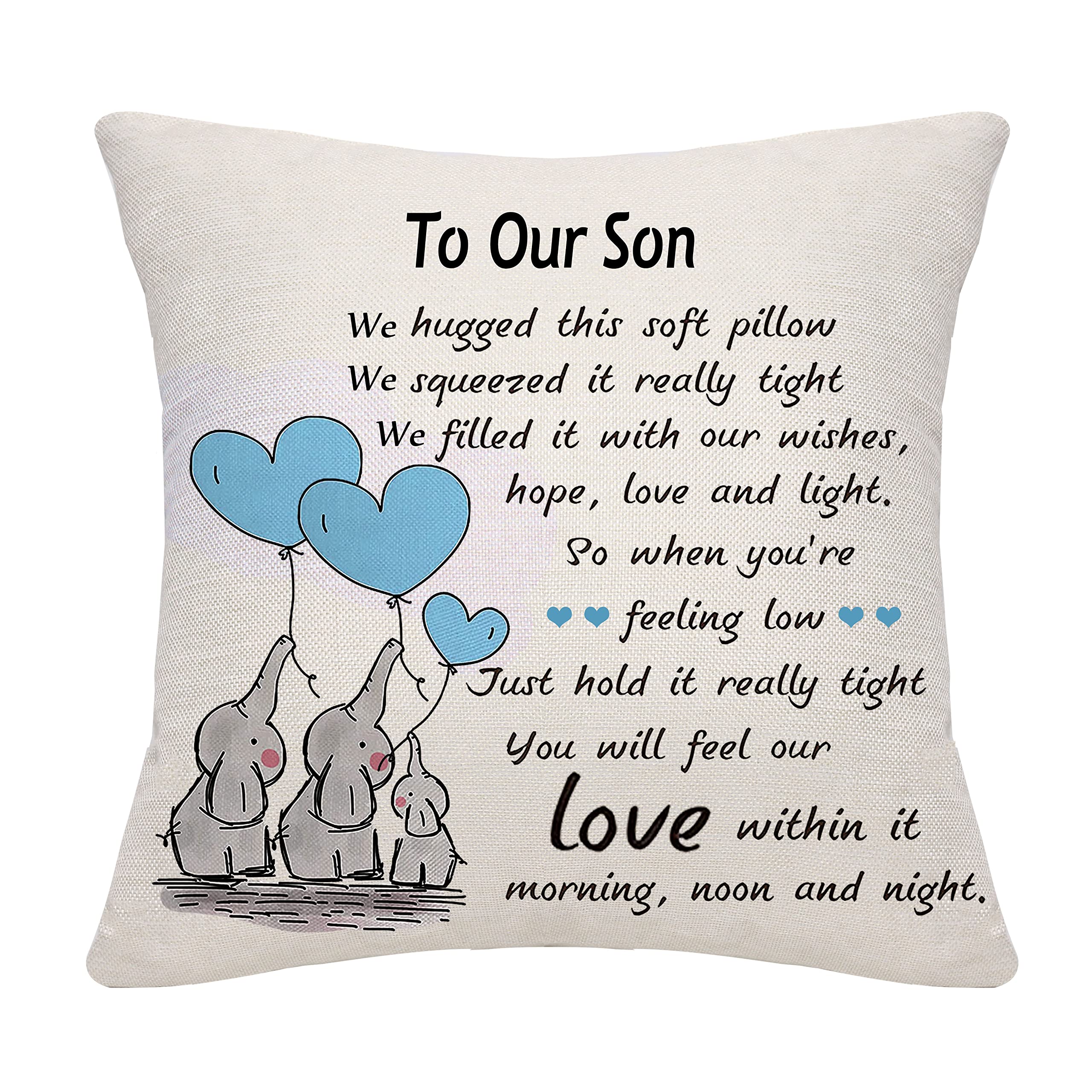 Son Gifts from Mom Dad Son Throw Pillow Cover Cushion Cover from Parents Son Birthday Gifts Graduation Gifts Thanksgiving (Our Son)