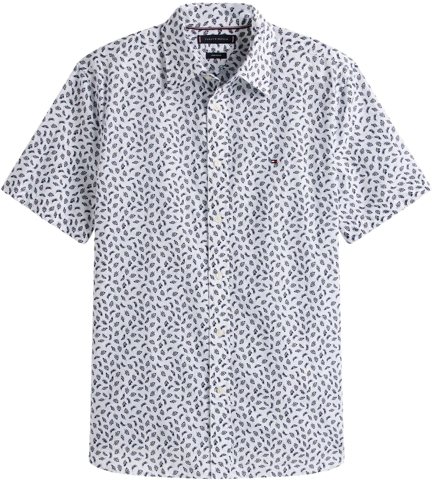 Tommy Hilfiger Linen Blend AOP SS RF Shirt Mw0mw39469 Koszula męska S/S