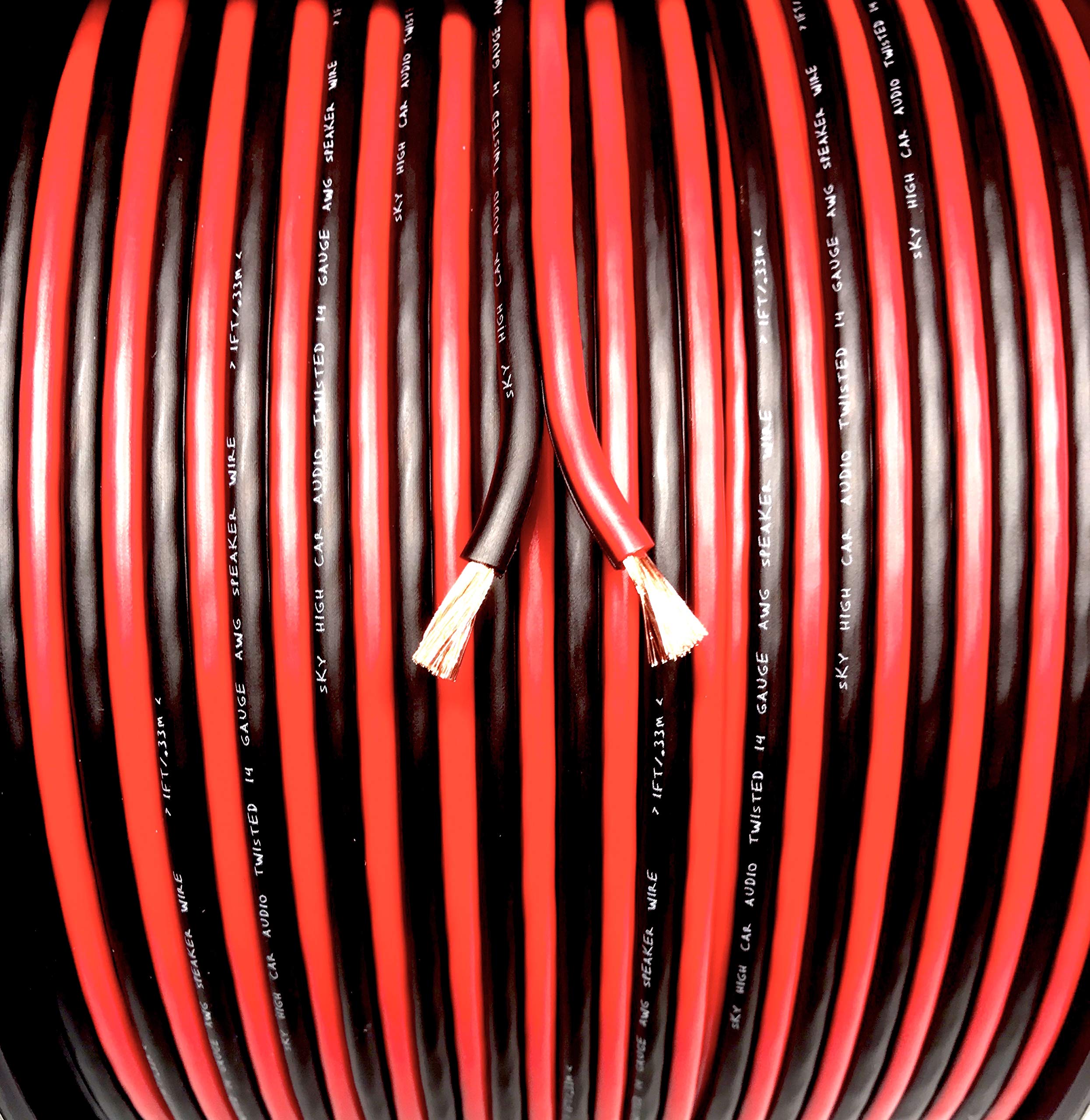 Sky High Car Audio 100' 14ga CCA Speaker Wire Red/Black