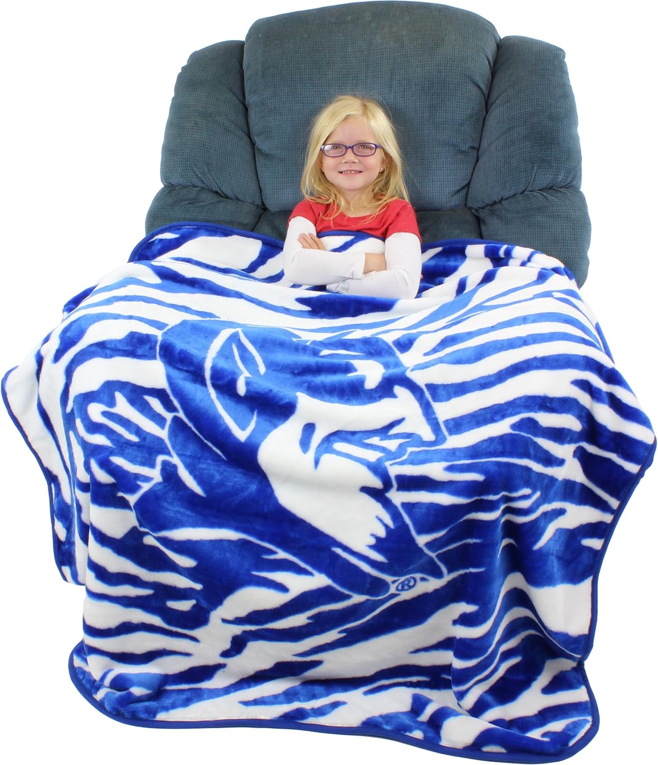 College Covers Everything Comfy Duke Blue Devils Soft Raschel Throw Blanket, 60 in by 50 in