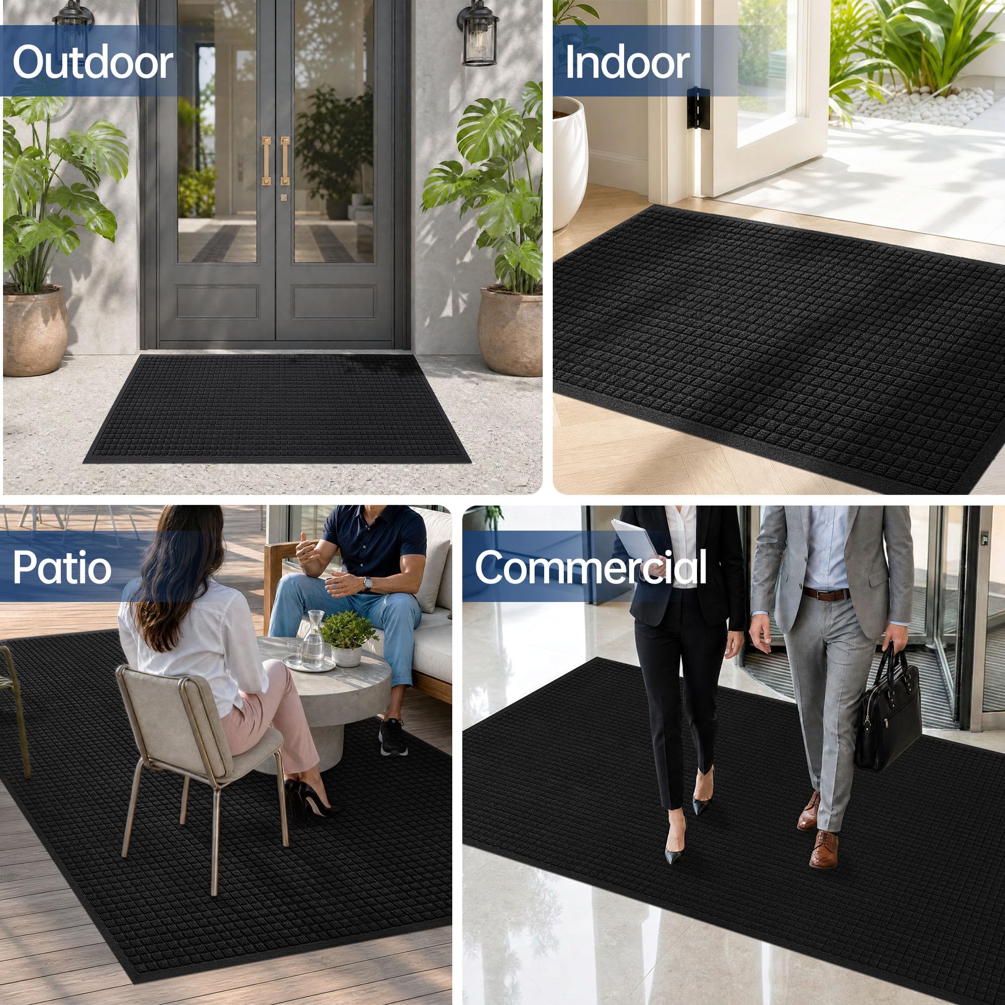 Durable Indoor Outdoor Doormat, 4' x 5' Heavy Duty Front Door Mat — Amazon image 8