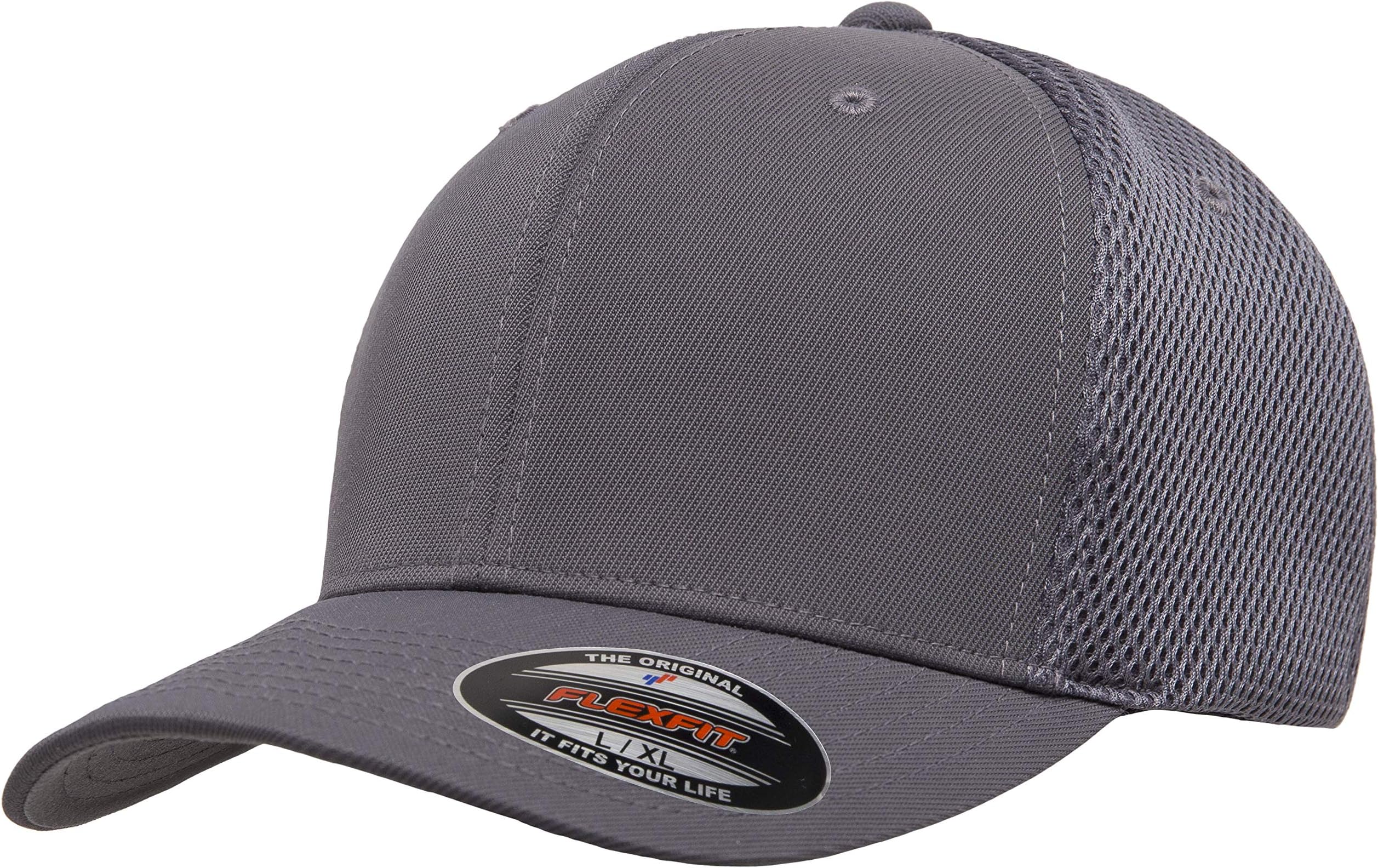 Two-Tone Stretch Mesh Fitted Cap Hat