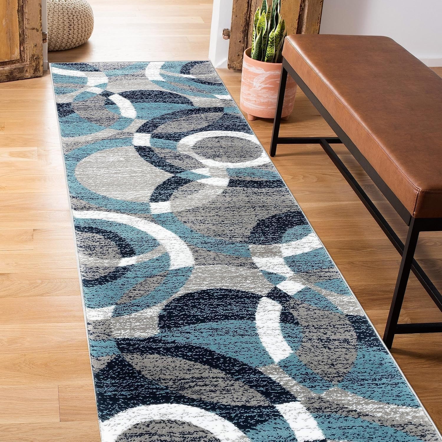Alfombras cocina y recibidor con pelo corto moderno que es duradero y lavable