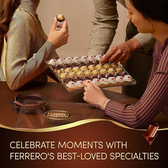 Ferrero Collection Box of 32 Chocolate Gift, 359g | Coconut Raffaello and Dark Chocolate Rondnoir Chocolates, Great Thank You Gift, Chocolate Hamper