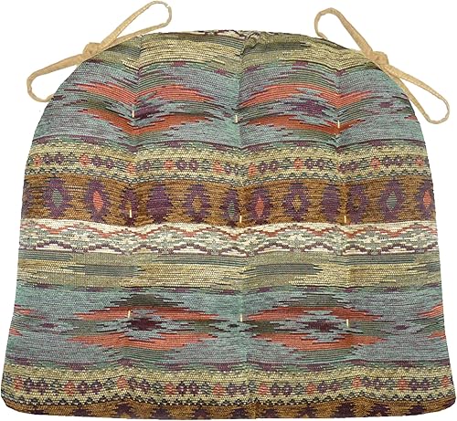 Miniatura 9 de Fairbanks - Cojín rojo para silla de comedor con lazos, tamaño estándar, cojín de relleno de espuma de látex, decoración rústica de casa de campo y