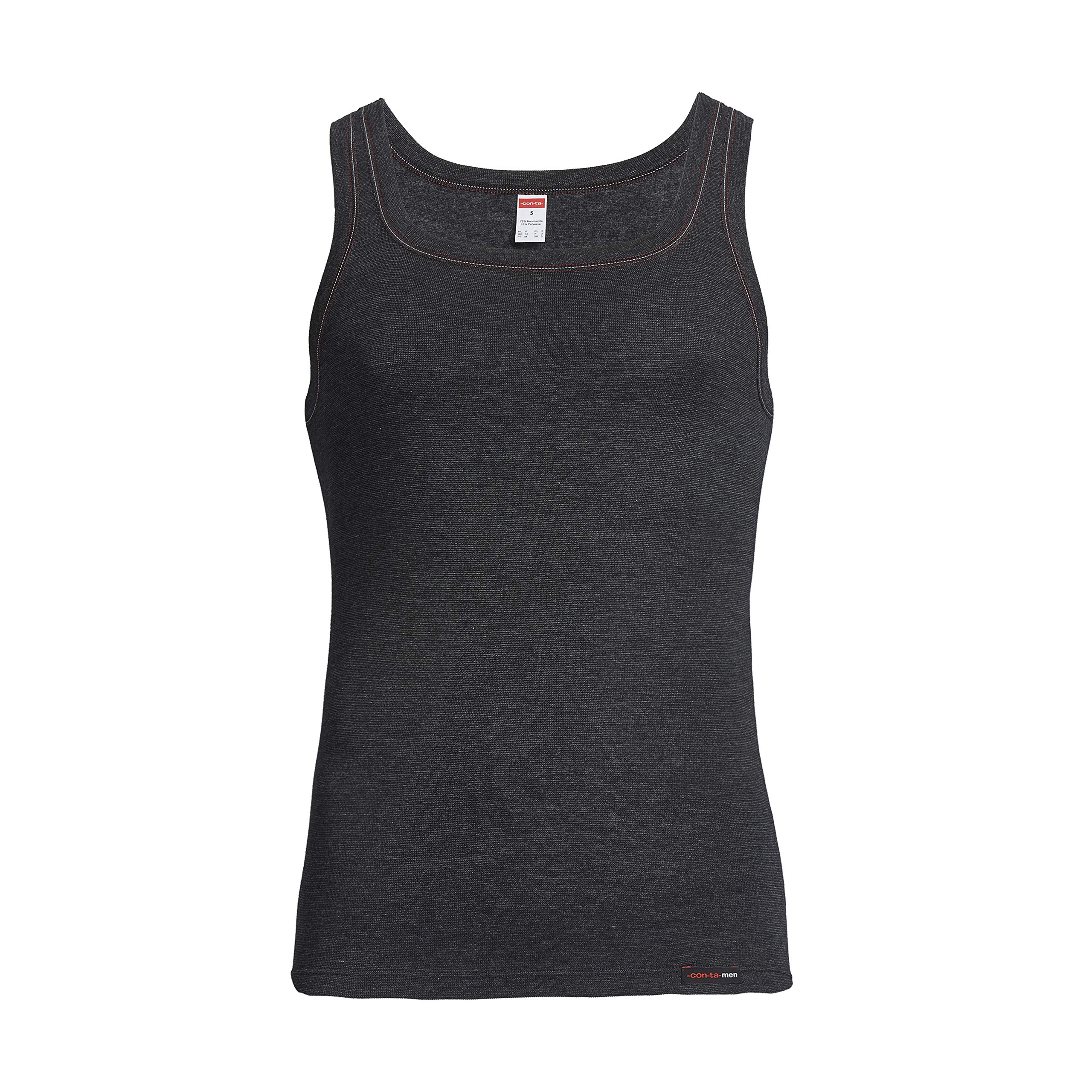 con-ta Thermo Unterhemd, Unterziehshirt für Herren, Muskelshirt mit natürlicher Baumwolle, wärmende Unterwäsche für Männer, Größe: 5/M - 10/4XL