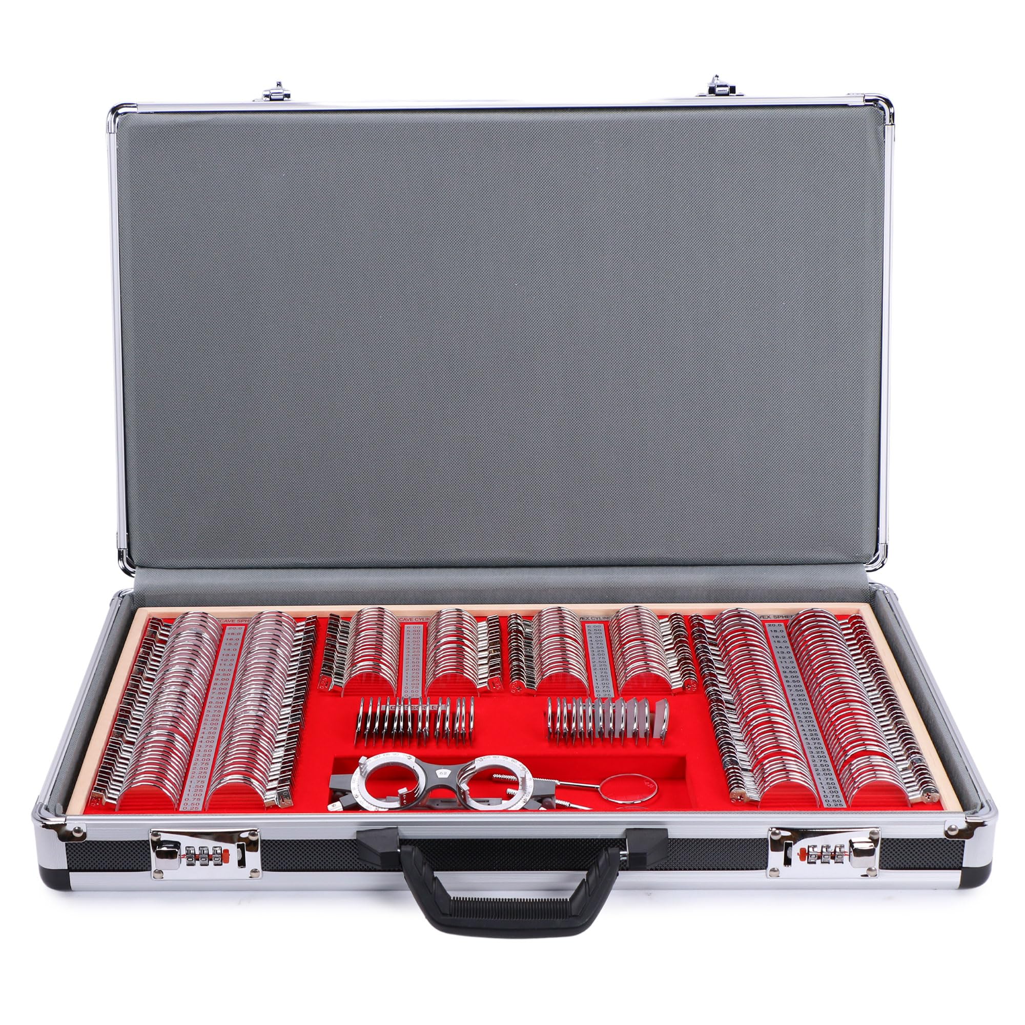 UCanSee High Qualtiy 266 Trial Lens Set Optical Kit Metal Rim Wood