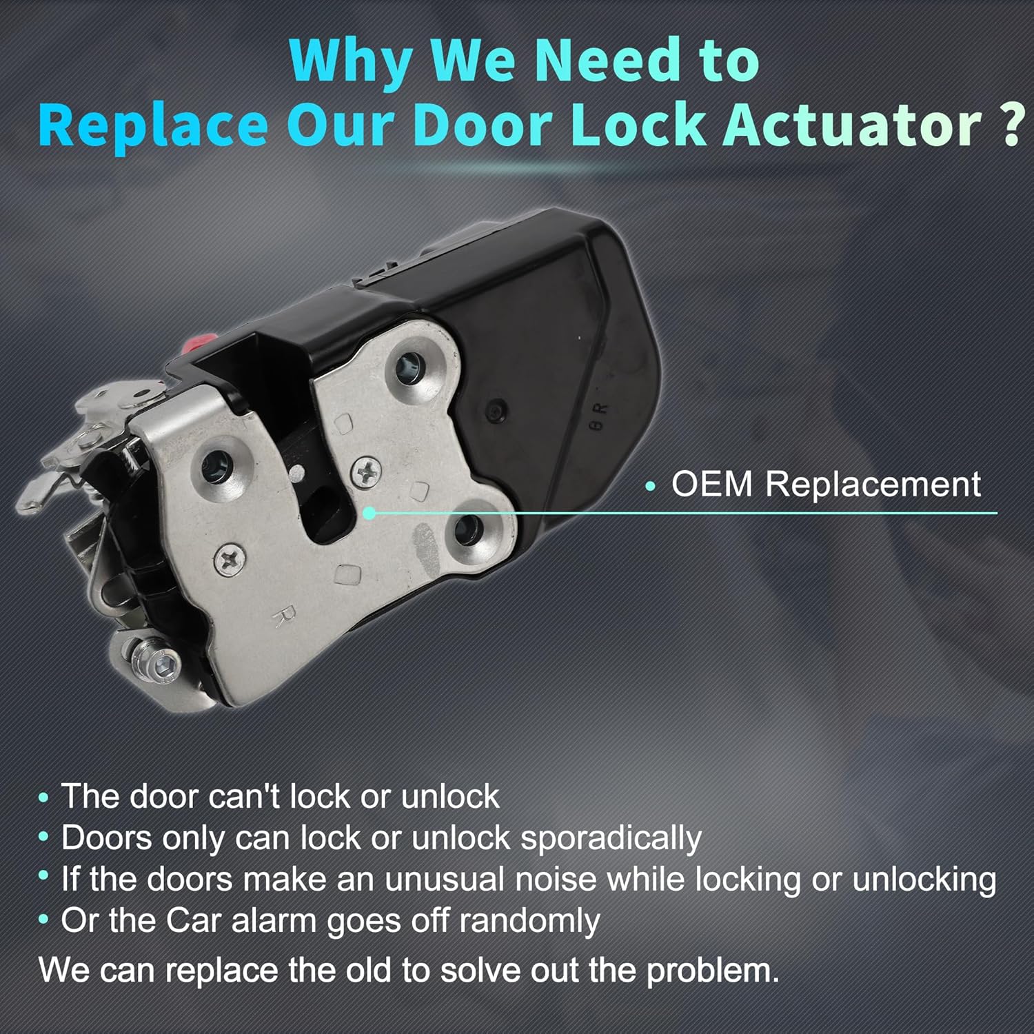 X AUTOHAUX Replacement Front Right Passenger Side Power Door Lock Actuator Motor for Jeep Grand Cherokee 99-04 Door Latch Actuator Assembly No.55135606AB Black
