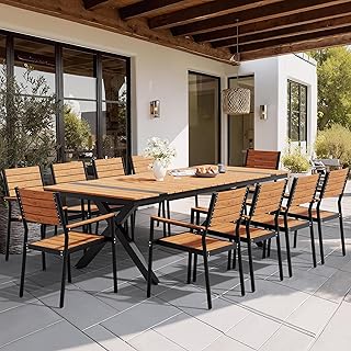 Pellebant 11 Piece Patio Table and Ch...