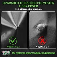 Vista 2 de 10L0L Funda resistente para carrito de golf 650D para 2/4/6 pasajeros EZGO, Club Car y Yamaha, protección exterior resistente a la intemperie
