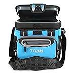 Titan by Arctic Zone Deep Freeze Cooler - 9 Can Zipperless Hardbody Cooler with Deep Freeze Insulation, HardBody Liner, and SmartShelf - Process Blue