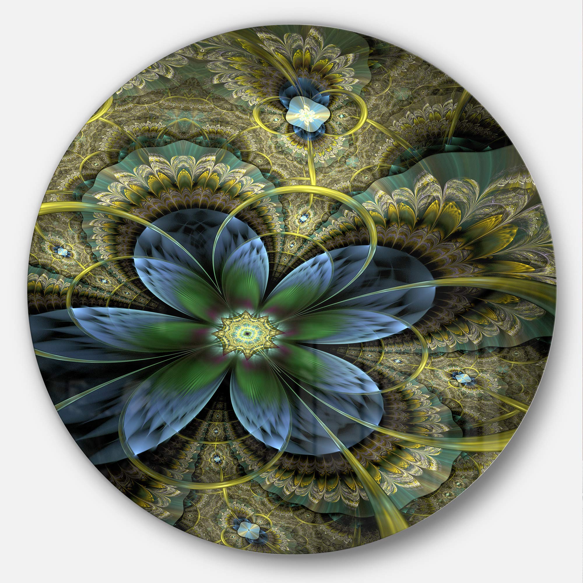 Amazon.com: Designart Light Fractal Flower and Butterfly-Digital