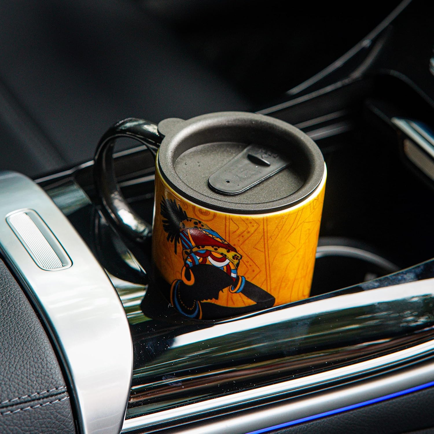 Topadorn Ceramic Mug Coffee Cup with Spill-Proof Lid Latte Mug for Home and Office with Gift Box,Girl - Image 5