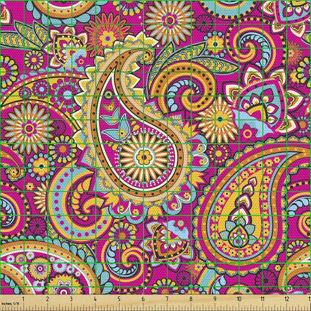 Amazon.com: Ambesonne Paisley Fabric by The Yard, Paisley Patterns Amazon.com: Ambesonne Paisley Fabric by The Yard, Paisley Patterns