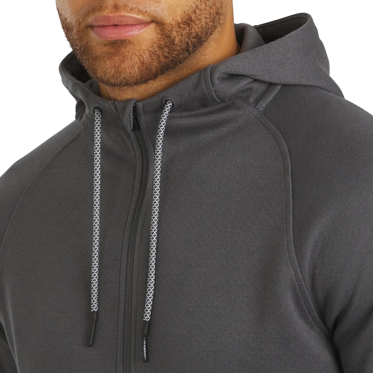 Motion Men's Regular Fit Active High Performance Heavyweight Jacquard Mesh Full Zip Hoodie (S-2XL) - Image 2