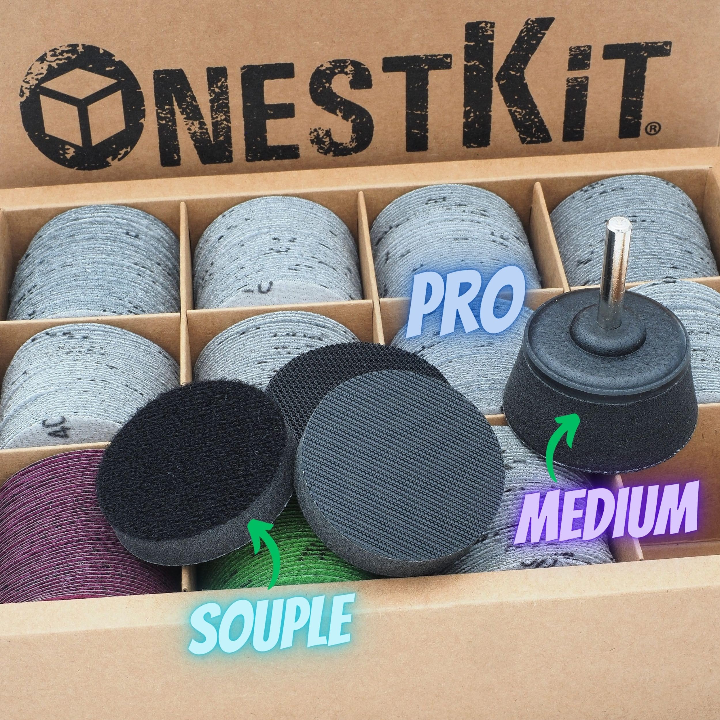 On Est - Kit de disco lijado, bandeja perforadora, 440 unidades, diámetro 50 mm, 1P 3S