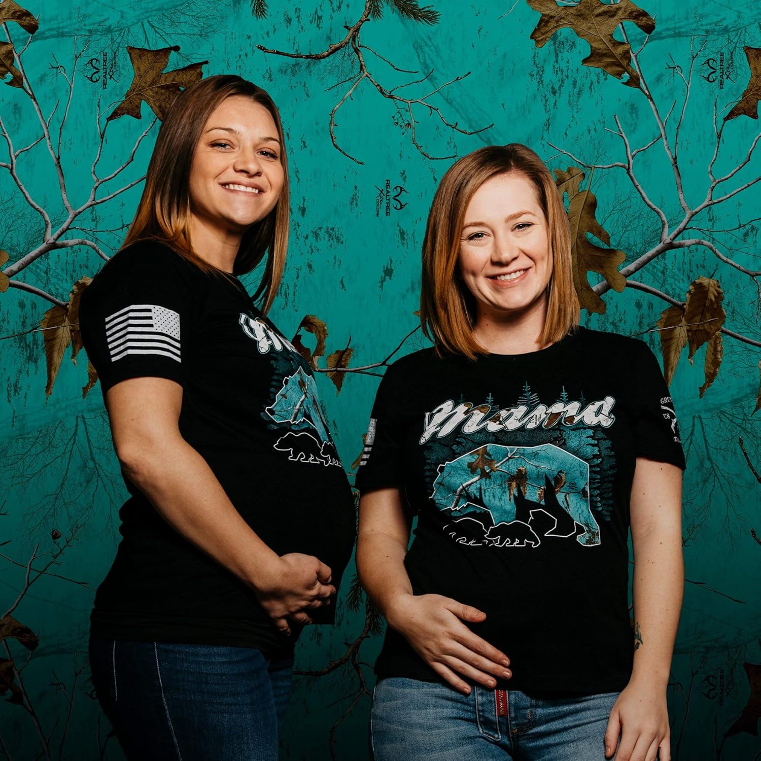 Grunt Style Realtree Xtra® Sea Glass - Mama Bear Women's T-Shirt - Image 2