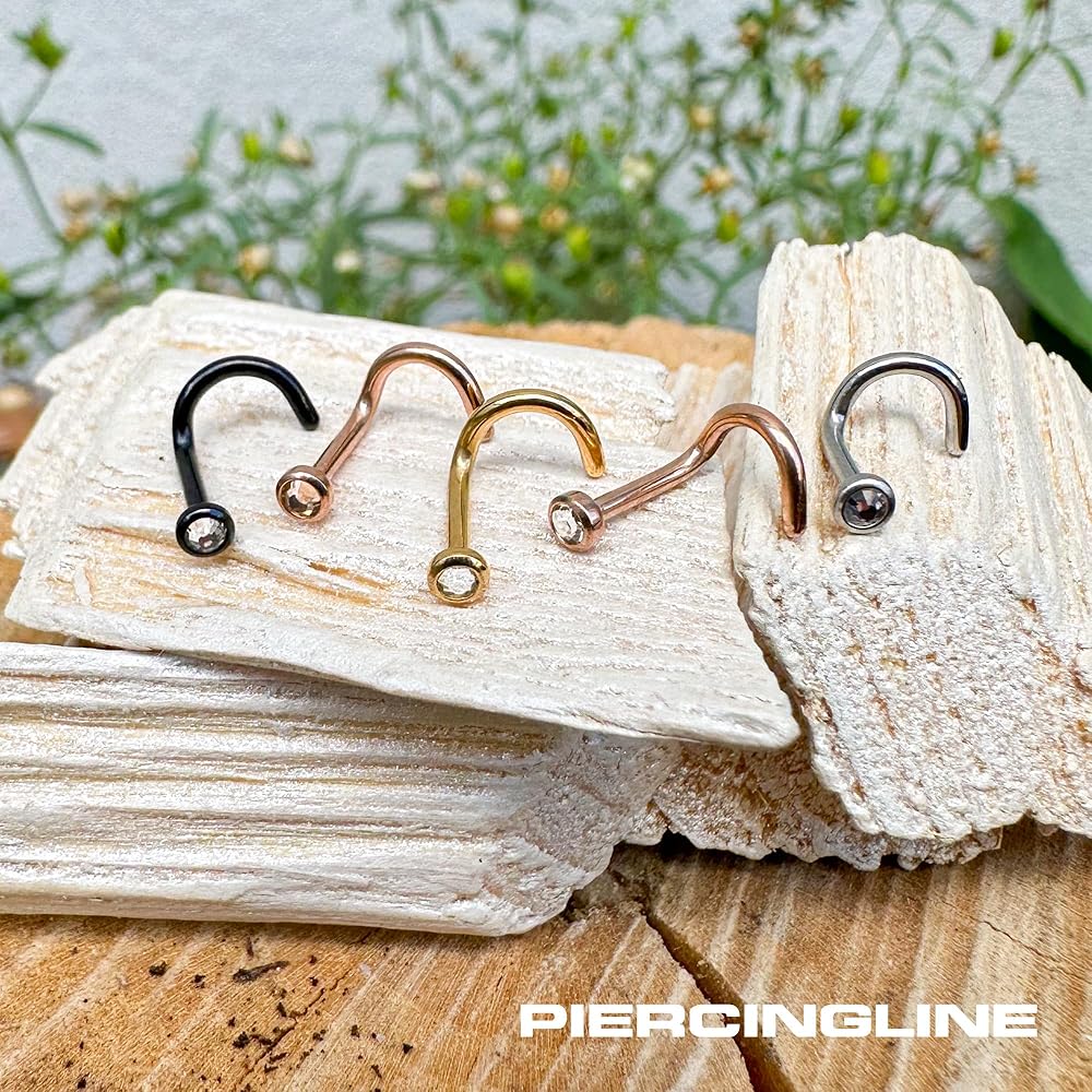 Set 60 Piercing Per Naso - Acciaio Inossidabile Ipoallergenico, Multicolore Con Cristalli - Per Uso Quotidiano - Foto 2