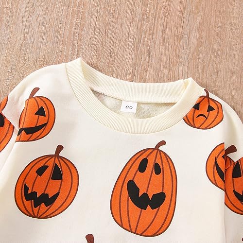 Miniatura 7 de Ropa de Halloween para bebé, niña y niño, disfraz de calabaza con texto en inglés "My First Halloween"