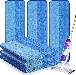 6 Pack Mop Pads for Swiffer PowerMop Multi-Surface Mop and Wood Mop, Washable & Reusable Microfiber Spray Mopping Pads for Swiffer PowerMop Floor Cleaning Replacement Set