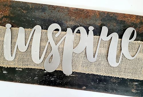 Miniatura 413 de Steel Metal Script Word Art - Various Sizes and Finishes (cheers Small 12.5x6", Raw, Unfinished Steel)