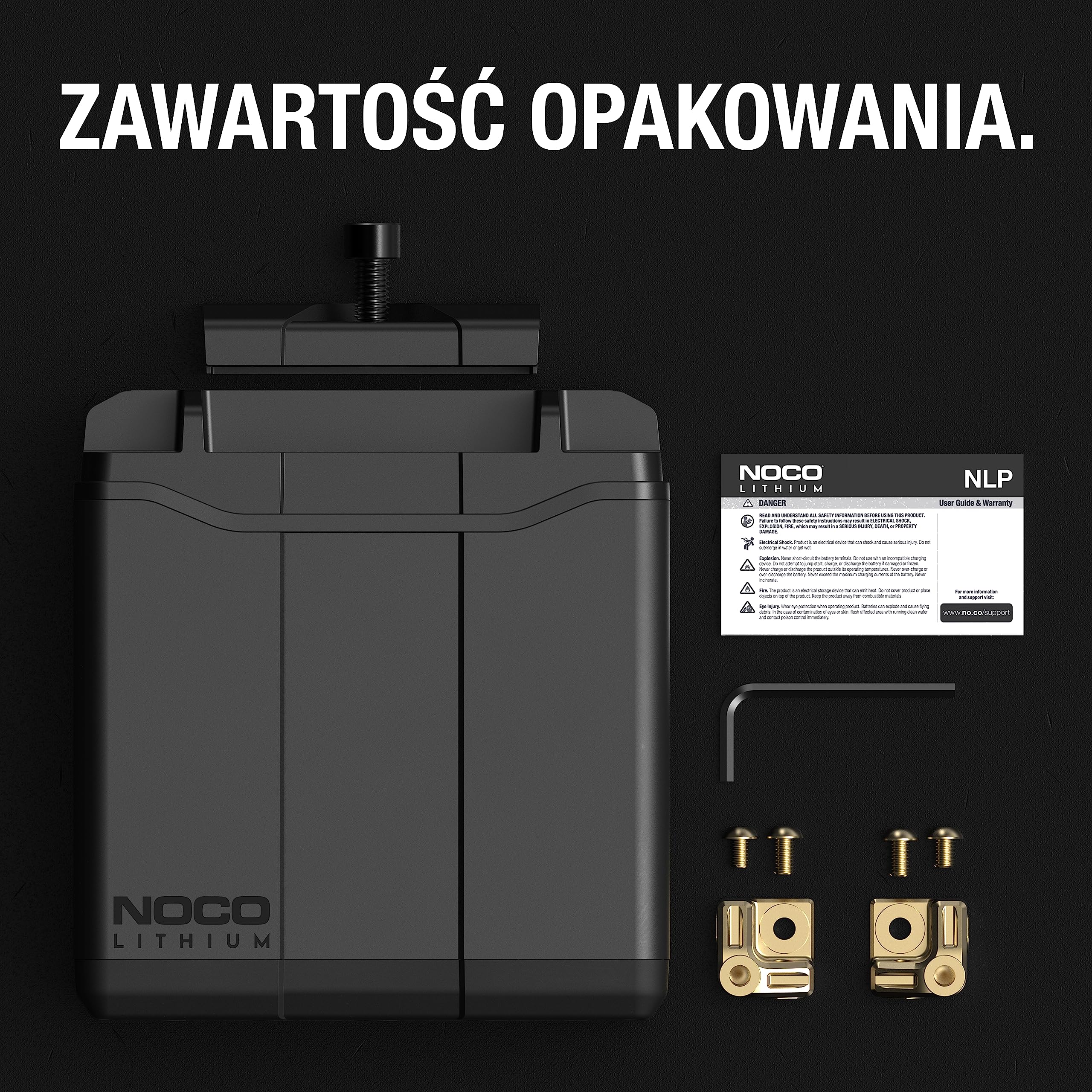 NOCO Lithium NLP30, akumulator motocykl grupy 30 700A, akumulator litowo-jonowa 12V o pojemności 8Ah z dynamicznym modułem BMS do motorów, quadów, skuterów wodnych I skutery śnieżne
