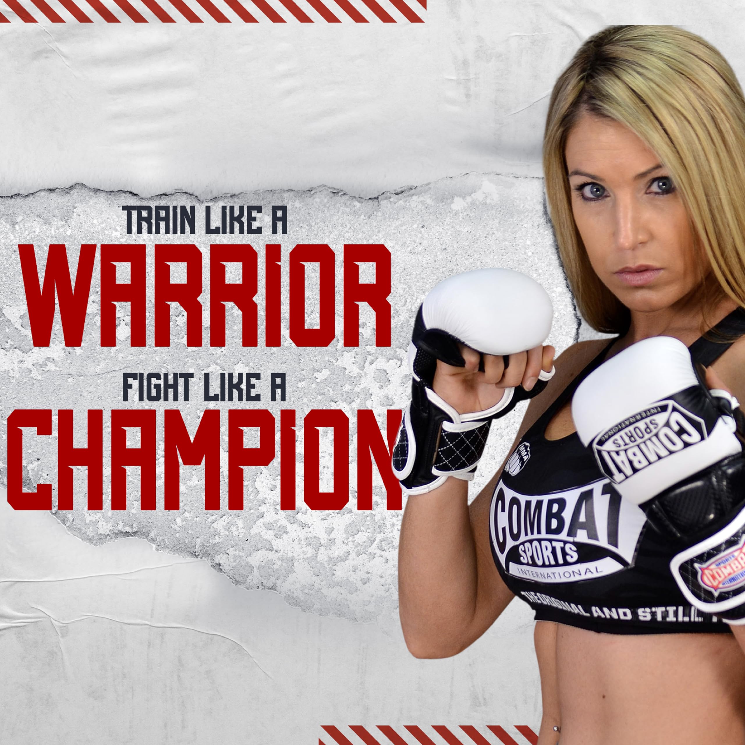 Combat Sports Max Strike MMA - Guanti da allenamento con palmo aperto, senza dita per MMA, Muay Thai e Kickboxing
