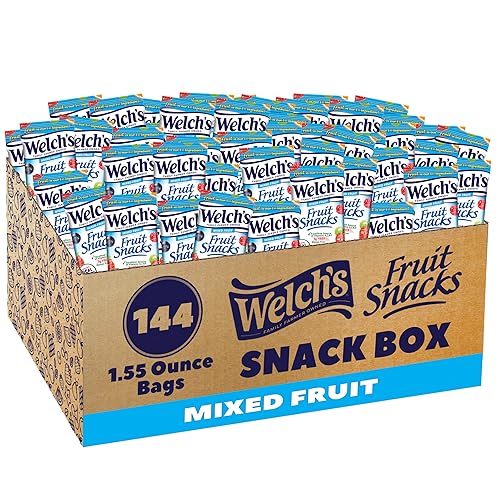 Welchs - Refrigerios de frutas frutas mixtas sin gluten paquete a granel bolsas con una porción individual de 155 onzas paquete de 144