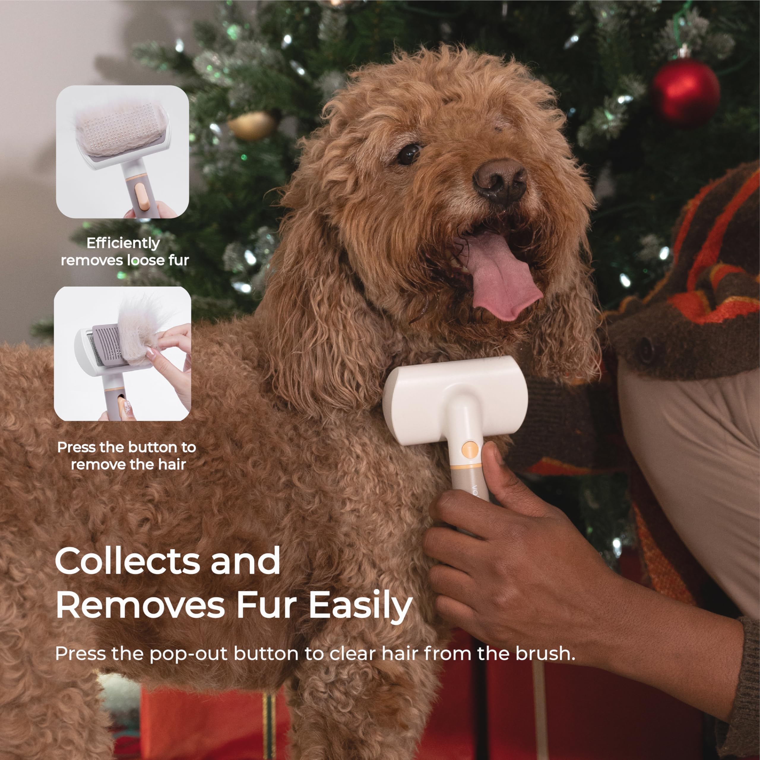 VOOCOO Kit de cepillos de aseo para gatos 3 en 1