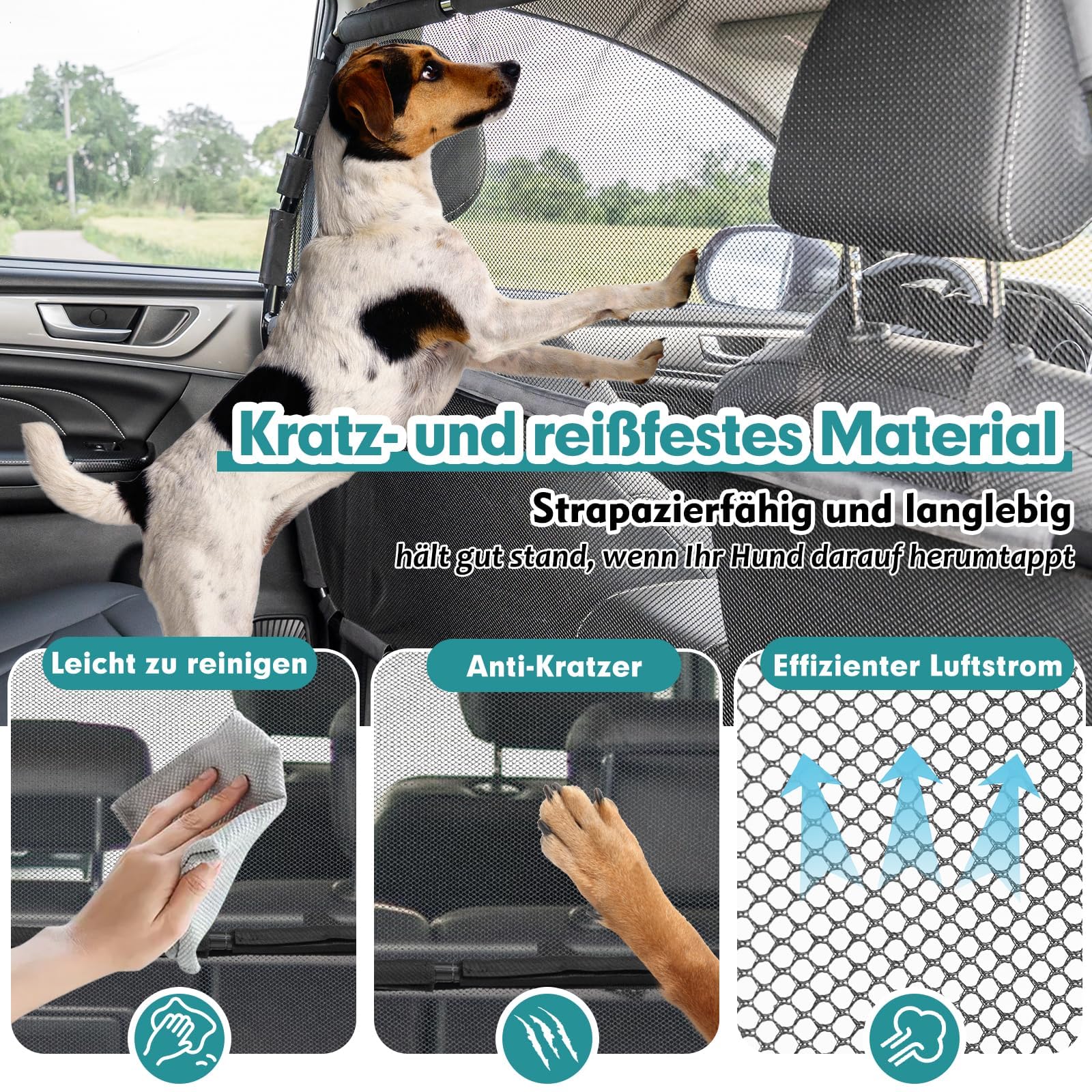 Snagle Paw Grille pour chien de voiture, 127 cm de large