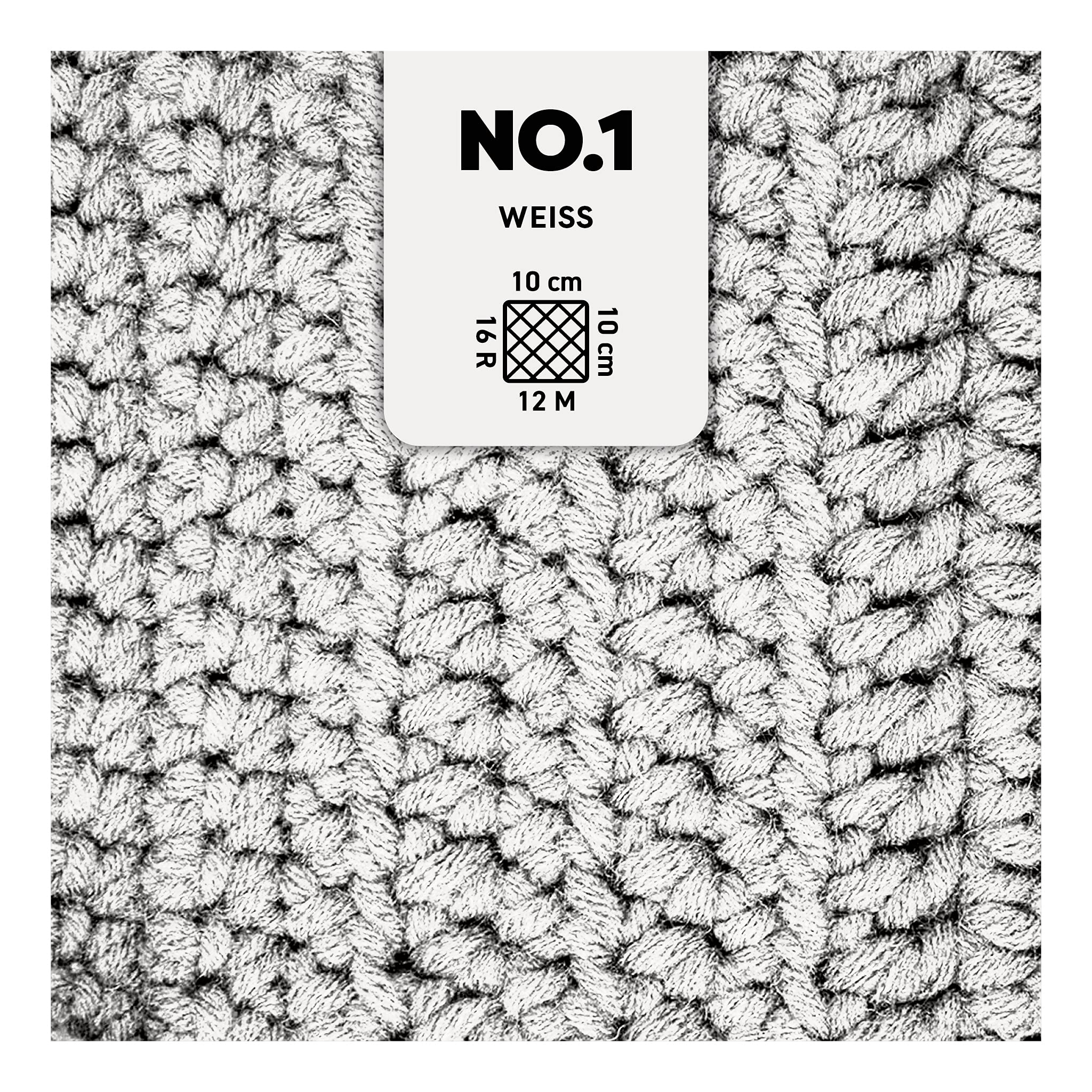 Myboshi No. 1, Merino-Wolle Mix im 10er Set Vorteilspack, Weiß (Fb.-Nr.: 191) Handstrickgarn, Häkelgarn, Mützenwolle zum Häkeln und Stricken, inkl. 3 myboshi Label
