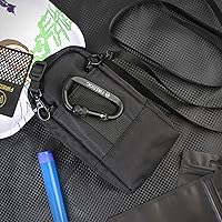 Vista 8 de FIREDOG Bolsa a prueba de olores, bolsa a prueba de olores para perro probada Mini bolsas de cruce para almacenamiento de viaje (negro)