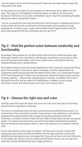 Tips for using a fanny pack